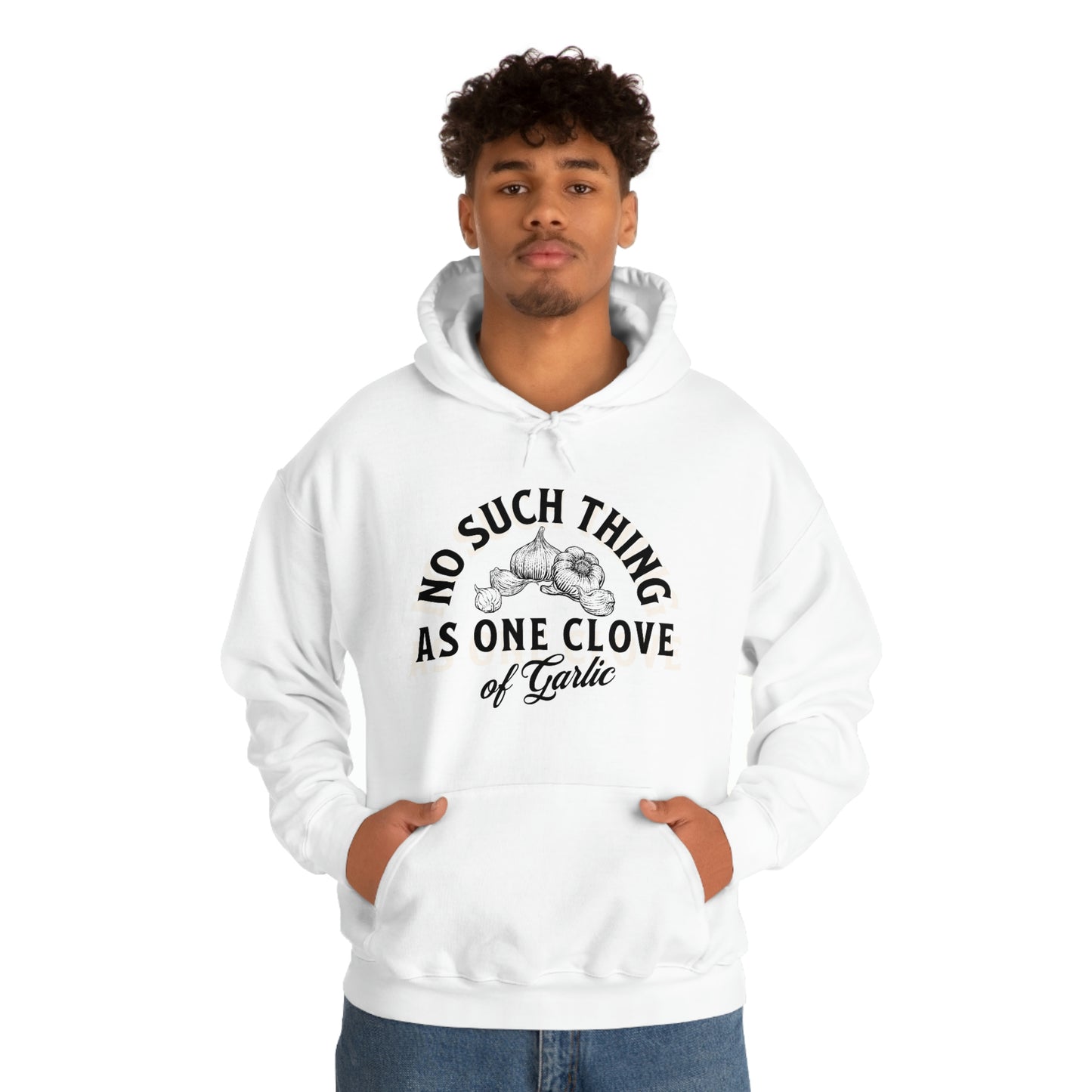 "No such thing as one clove of garlic" Unisex Heavy Blend™ Hooded Sweatshirt