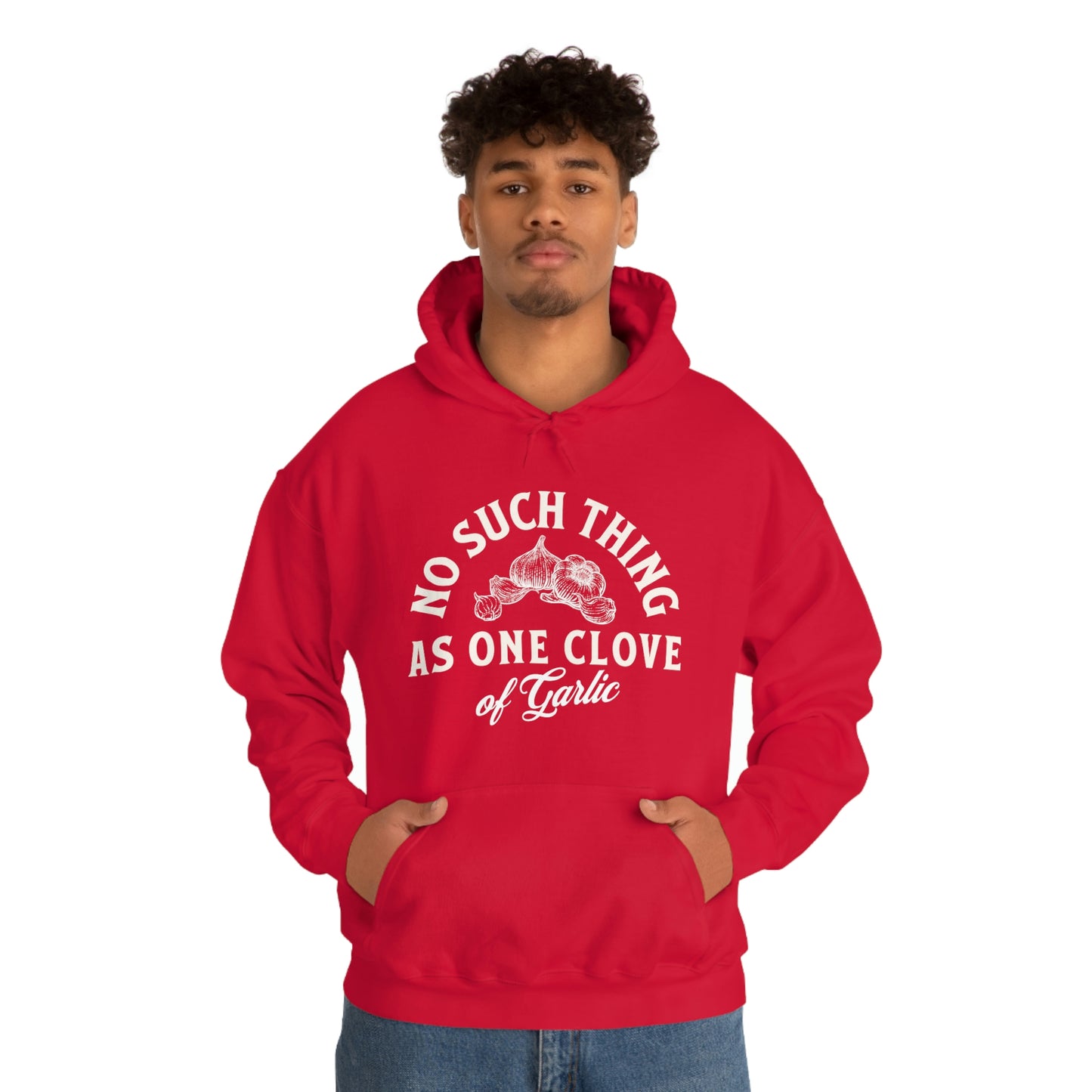 "No such thing as one clove of garlic" Unisex Heavy Blend™ Hooded Sweatshirt